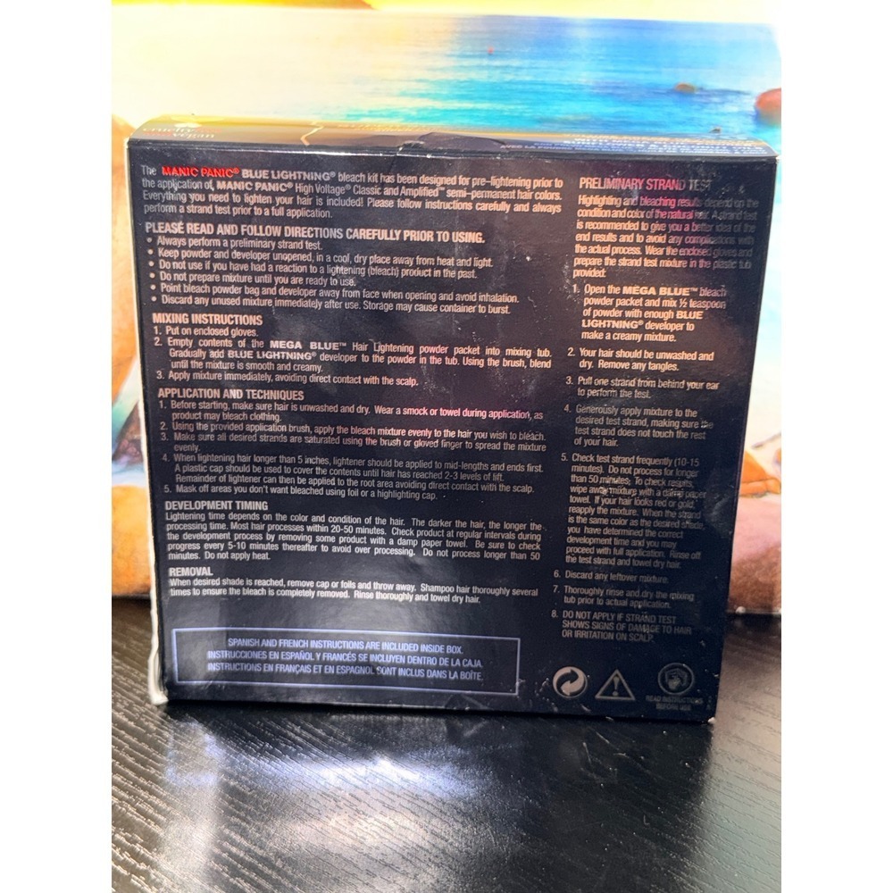 Manic Panic Blue Lightning 30 Vol Super Strength Hair Lightening Bleach Kit NEW - Picture 3 of 4